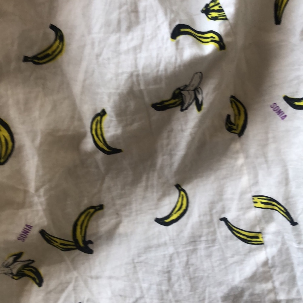 Sonia Rykiel banana print shirt dress mini dress - Picture 3 of 4